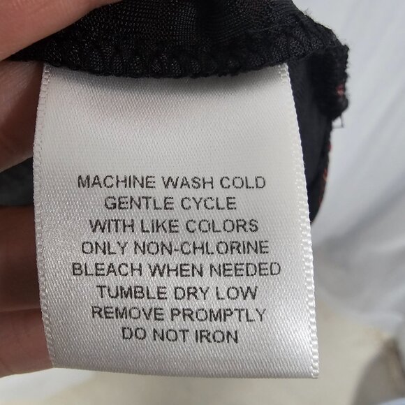 Vintage White Stag Tank Black Red Goth Grunge Fairy Whimsigoth Floral L - Picture 8 of 9